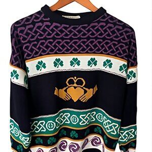 Vintage 90's Wollen Mills Family Company Women's Irish Sweater